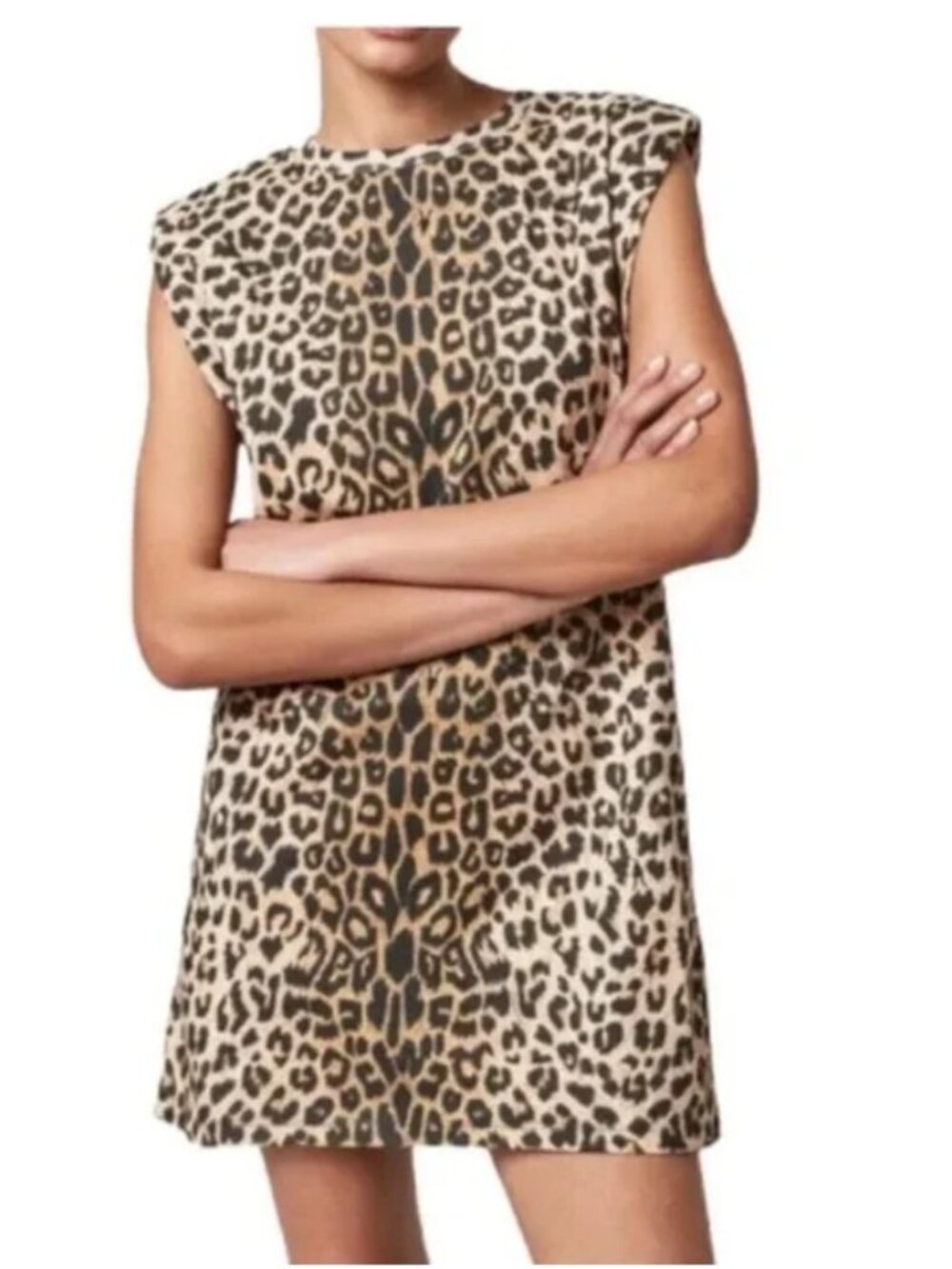 AllSaints Coni Leopard Print Tank Mini Dress Size XS EUC